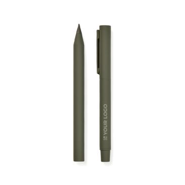 Set di penne in alluminio riciclato con rivestimento in gomma
