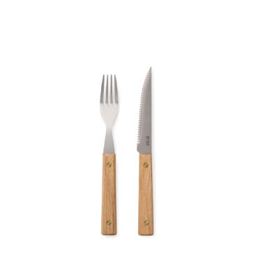 Set di posate con logo in acciaio inox da 8 pezzi per barbecue Set di posate con logo in acciaio inox da 8 pezzi per barbecue