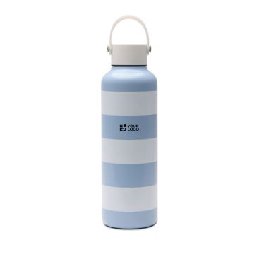 Borraccia termica antigoccia con design da spiaggia e manico 600ml