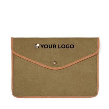 Custodia per laptop in tela riciclata con bordi colorati 14''