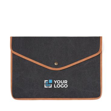 Custodia per laptop in tela riciclata con bordi colorati 16''