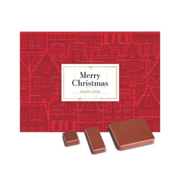 Calendario dell'Avvento con cioccolatini al latte ecofriendly