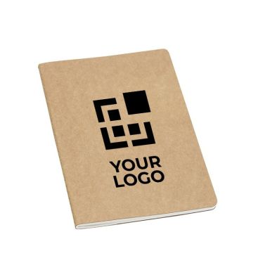 Quaderno con logo A5 riciclato con tasca pagine a righe Journal