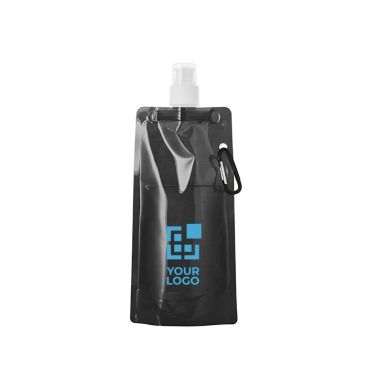 Borraccia di plastica pieghevole da 460ml vista area di stampa