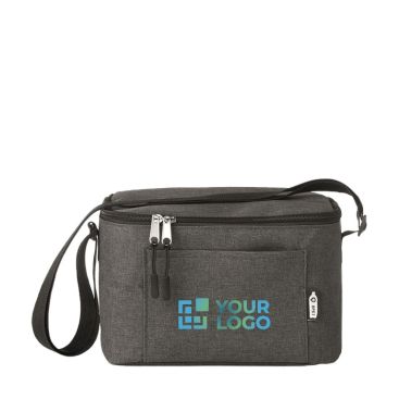 Borsa frigo promozionale isolante tasca frontale 6 lattine rPET