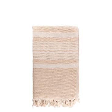 Pareo con motivo a righe in cotone riciclato da 200 g/m²