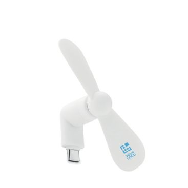 Ventilatore portatile personalizzato per smartphone con porta USB-C