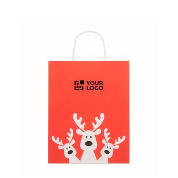Borsa regalo natalizia di carta media prodotta in UE