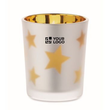 Candela a LED in barattolo di vetro con stelline natalizie
