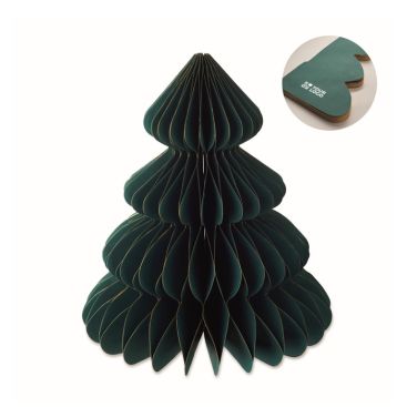Decorazione natalizia pieghevole in carta a forma di albero