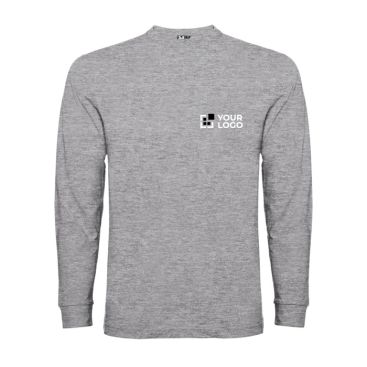 T-shirt lunga cotone polsini costine 165g/m2 Roly Direct Pointer 