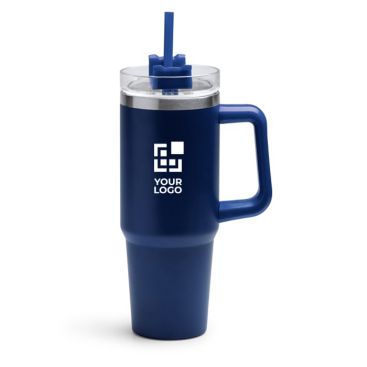 Tazza termica in acciaio inox riciclato con cannuccia 870ml