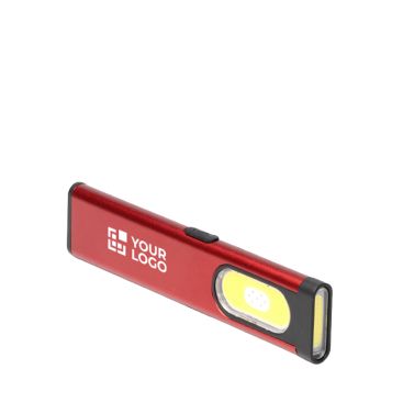 Torcia doppia ultrasottile in alluminio con magnete e clip, 3 intensità