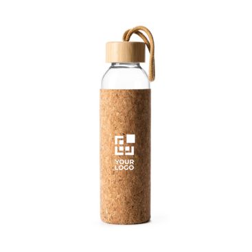 Borraccia in vetro con custodia in sughero naturale 500 ml