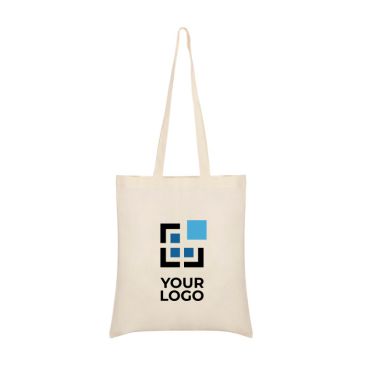 Shopper in cotone naturale con manico lungo 140 g/m2