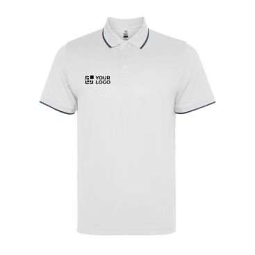 Polo tecnica a manica corta con rib a contrasto 200 g/m2 Roly Direct Sian