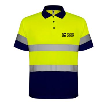 Polo da lavoro alta visibilità in poliestere 170g/m2 Roly Polaris 