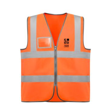 Gilet alta visibilità con tasca e cerniera in poliestere Roly Polux 