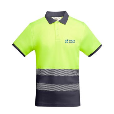 Polo da lavoro a alta visibilità maniche corte 170g/m2 Roly Atrio 