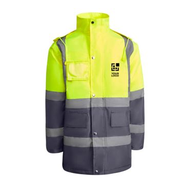 Parka da lavoro imbottito alta visibilità 395 g/m2 Roly Merak 