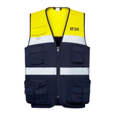Gilet da lavoro ad alta visibilità multitasche 200g/m2 Roly Beta 