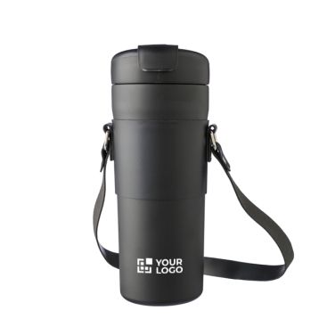 Thermos in acciaio inox con custodia e tracolla da 730ml