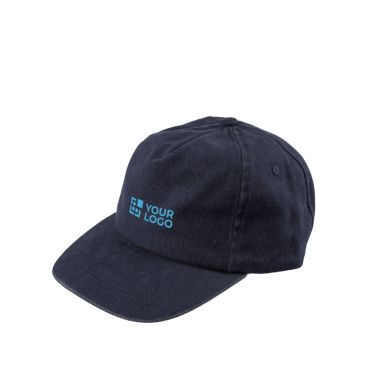 Cappellino a 5 pannelli in vari colori con effetto lavato 240 g/m2