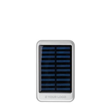 Power bank solare in alluminio con bordi colorati da 4.000 mAh