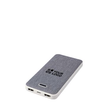 Power bank rettangolare in plastica riciclata e RPET da 10.000 mAh