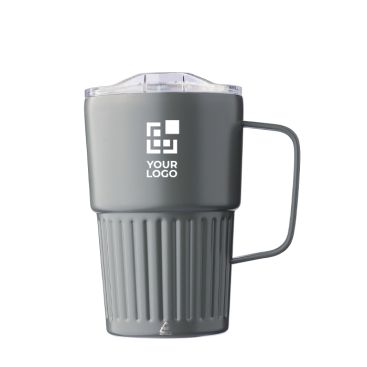 Tazza da asporto in acciaio inox riciclato con manico da 450ml