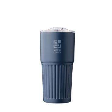 Bicchiere take away in acciaio inox riciclato e tappo scorrevole 500ml