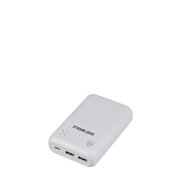Power bank in plastica riciclata con ricarica rapida 20.000 mAh