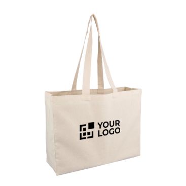 Borsa in cotone certificata OEKO-TEX con manici lunghi 180 g/m²