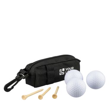 Set da golf da 6 pezzi in custodia con cerniera e moschettone