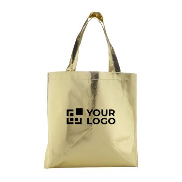 Borsa in TNT laminata lucida con manici lunghi 80 g/m²