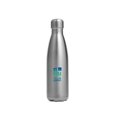 Borraccia in acciaio inox con tappo a vite argentato 650ml