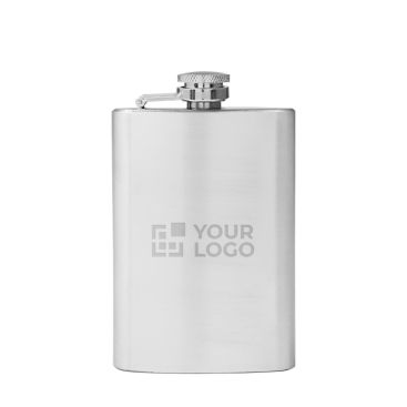 Fiaschetta personalizzabile in acciaio inox con tappo a vite da 100ml