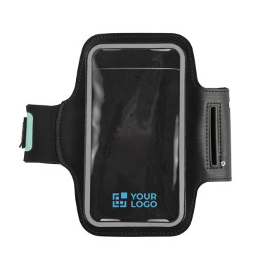 Bracciale sportivo portacellulare riflettente con chiusura in velcro