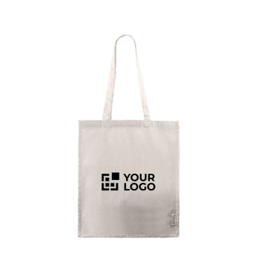 Shopper in cotton canvas riciclato con manici lunghi 240 g/m2