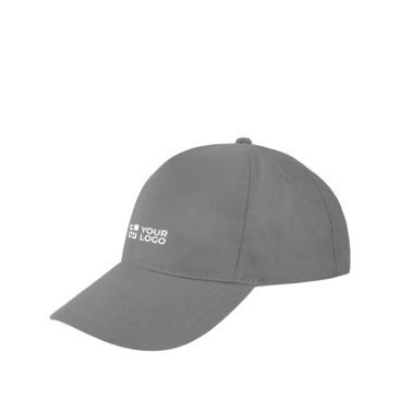 Classico cappellino 100% cotone 5 pannelli con chiusura in velcro