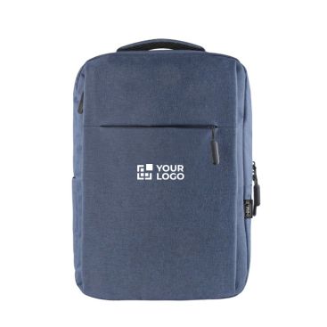 Zaino aziendale con attacco USB vista area di stampa