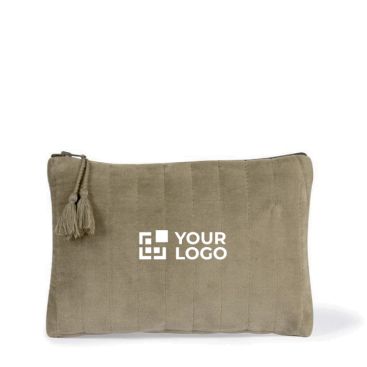 Pochette rettangolare con finitura vellutata vista area di stampa