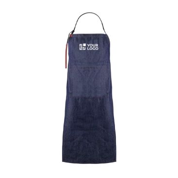 Grembiule in denim di cotone con dettagli in PU 190 g/m2