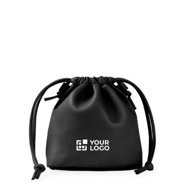 Beauty case in PU con chiusura a cordino e opzione borsa a mano