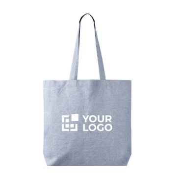 Borsa tote in cotone e poliestere con manici lunghi 220 g/m2