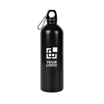 Borraccia in acciaio inox riciclato con moschettone argentato 750ml