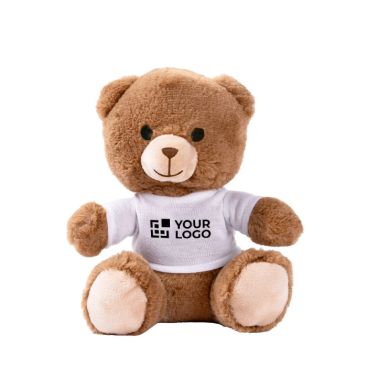 Orsetto di peluche con maglietta bianca da personalizzare