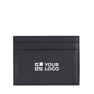 Portatessere in pelle nera in elegante confezione regalo
