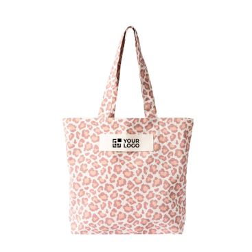 Borsa in cotone riciclato con design animalier 200 g/m²