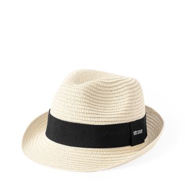 Cappello regolabile dall'interno con nastro nero per personalizzare